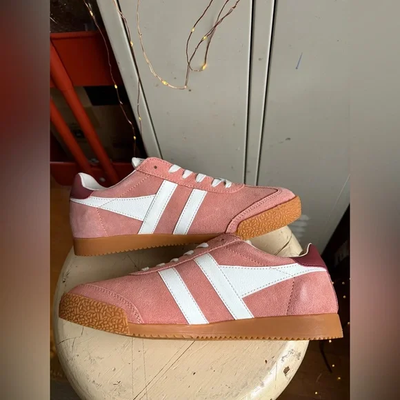 Gola Women's Elan Leather Sneaker Terracotta/ Off White/Red Ochre - Picture 6 of 16